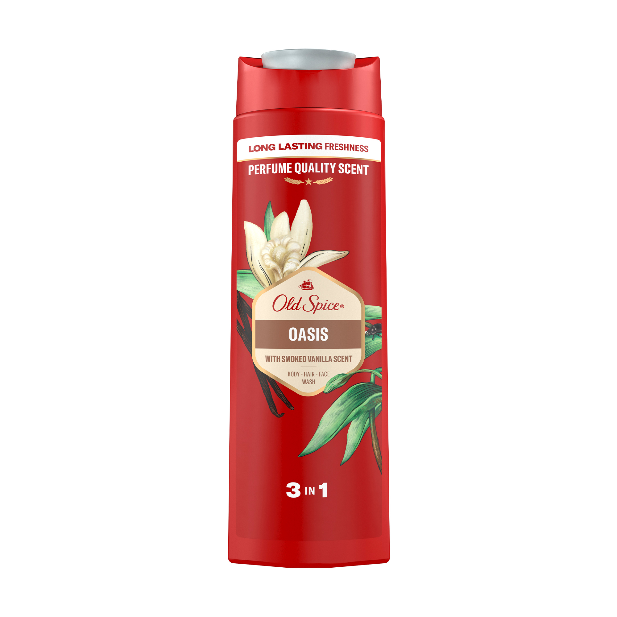 Гель-шампунь для душу Old Spice Oasis з ароматом димної ванілі, 400 мл